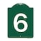 Signmission Designer Series Sign-Sign W/ Number 6, Green & White Aluminum Sign, 18" x 24", GW-1824-22893 A-DES-GW-1824-22893 - alternate 1